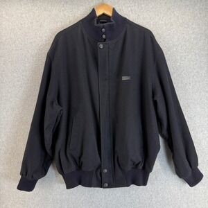 Paul & Shark Yachting Mens Size 3XL‎ Wool Blend Bomber Jacket Navy Blue Full Zip